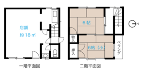 元カラオケ喫茶！住居としての使用も可の間取り