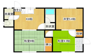 閑静な場所！リフォーム済こじんまり住居の間取り