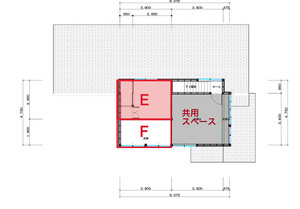 【再掲載】リノベ古家のシェアショップ！E区画テナント募集の間取り