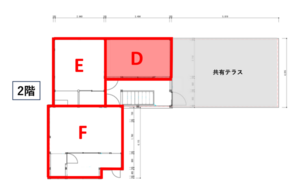 商店街の築60年の古家をリノベ！D区画出店者募集の間取り