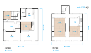 三津駅から５分！店舗＋住居の間取り