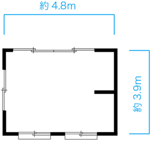 旧濱田医院２階。２０２４年５月より入居可能の間取り