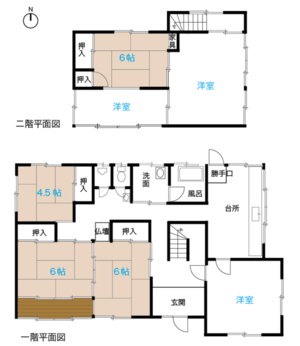 閑静な住宅街。三津支所やスーパーも近く便利☆の間取り