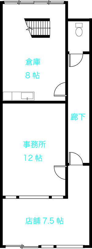 古民家通りの調剤薬局跡							の間取り