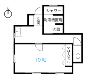 女性専用！リノベ済みのワンルームの間取り