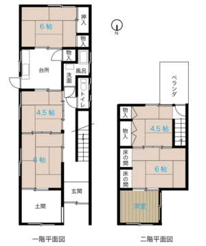 再掲載　６Kでこの家賃！！土間は店舗としても利用OKの間取り